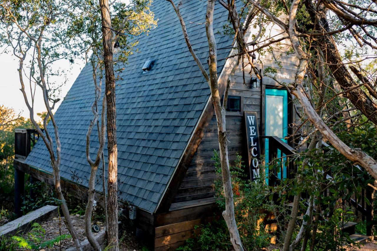 The Maverick: A-Frame W/ Hammock And Tree Top View New Braunfels Esterno foto
