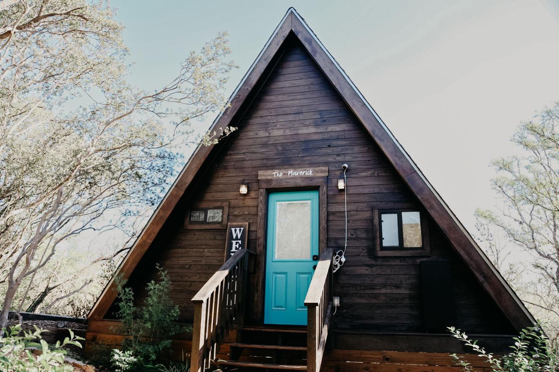 The Maverick: A-Frame W/ Hammock And Tree Top View New Braunfels Esterno foto
