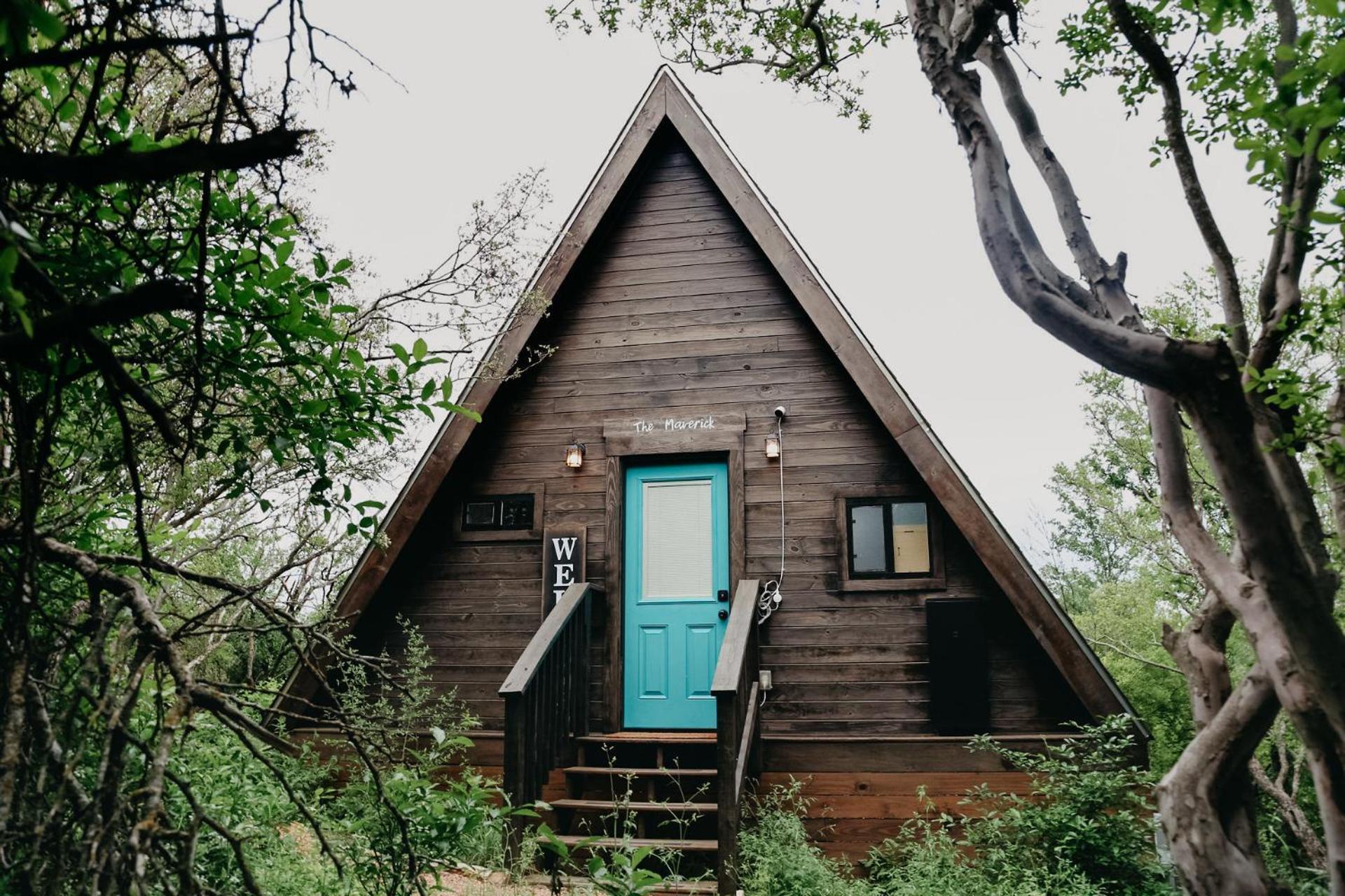 The Maverick: A-Frame W/ Hammock And Tree Top View New Braunfels Esterno foto