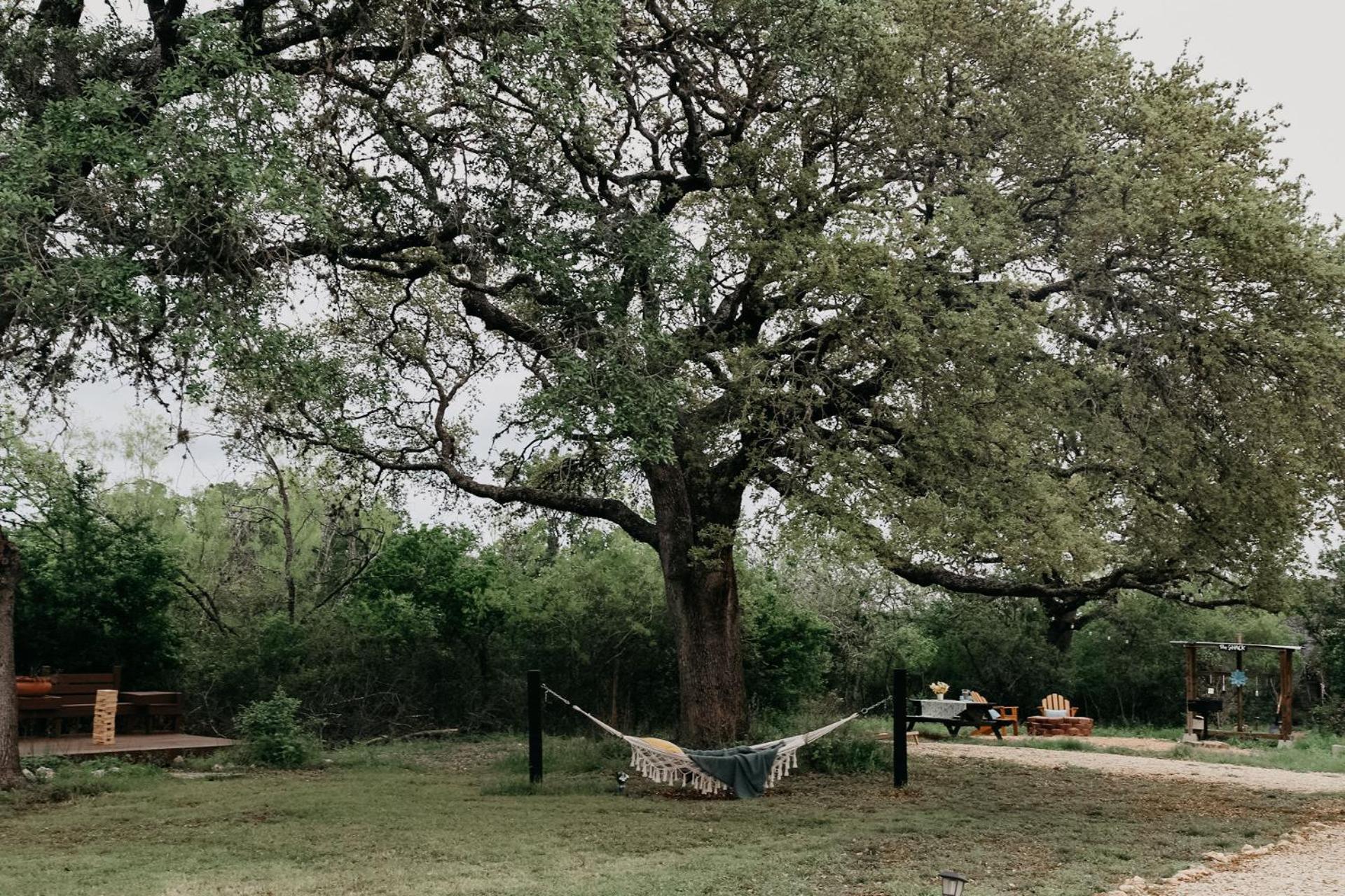 The Maverick: A-Frame W/ Hammock And Tree Top View New Braunfels Esterno foto