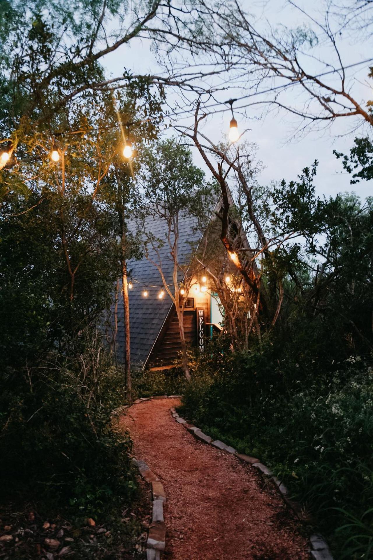 The Maverick: A-Frame W/ Hammock And Tree Top View New Braunfels Esterno foto